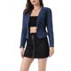 thumbnail image 4 of Chaqueta de mezclilla para mujer INSPIRE CHIC con solapa, un botón y mangas largas, talla M azul, 4 of 6