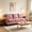 Rose + Velvet + 3 Seat, variant on AUU Elegant 3-Seater Traditional Velvet Sofa with Nailhead Trim & Solid Wood Turned Legs – Classic Upholstered Couch for Living Room, Den, or Formal Living Space