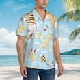 thumbnail image 2 of Lsque Cute Gnome Bee Collects Honey pattern Hawaiian Shirt for Men, Unisex Summer Beach Casual Short Sleeve Button Down Shirts-X-Large, 2 of 9