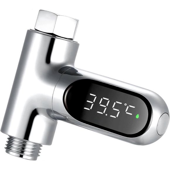 Shower Thermometer,LED Digital Shower Temperature Display, Fahrenheit Display,360 Rotating Screen_Surprise