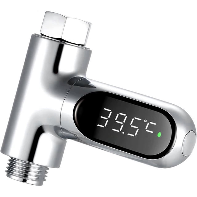 Shower Thermometer,LED Digital Shower Temperature Display, Fahrenheit Display,360 Rotating Screen_Surprise