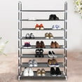 thumbnail image 7 of Zimtown 8 Tier Shoe Rack Wall Tower Cabinet Storage Organizer Home Holder Shelf，Brown, 7 of 7