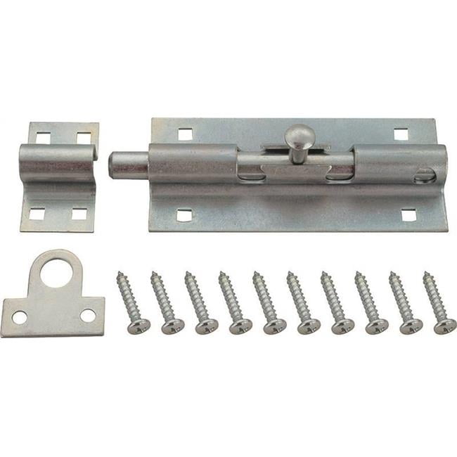 6 in. Heavy Duty Barrel Bolt lock Steel, Galvanized
