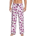 thumbnail image 2 of Goofa Orchids Flowers Printed Soft Pajama Pants for Men, Wide Leg Comfy Casual Lounge Yoga Pants-Medium, 2 of 9