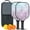 Black-2, variant on Pickleball Paddles Set Of 2, Fiberglass Surface, Spring Flowers Floral Print, 4 Balls & Bag
