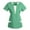 Mint Green, variant on Mrasaso Nursing Scrub Tops for Women Lightweight Housekeeping Uniforms 2024 Short Sleeve V Neck Scrub Cleaning Uniform Workwear