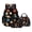Black - Galaxy, variant on LedBack Aztec Tribal Print Kids School Backpack Set of 3, Bear Deer Printed Kids Backpack and Pencil Case Portable, Practical Insulated Lunch Box with Adjustable Shoulder Strap