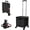 Black, variant on Foldable Utility Cart Folding Portable Rolling Crate-Black | Durable,Heavy Duty,Plastic Box,Telescoping Handle,4 Rotate Wheels,Collapsible Handcart for Travel Shop Move Luggage Office