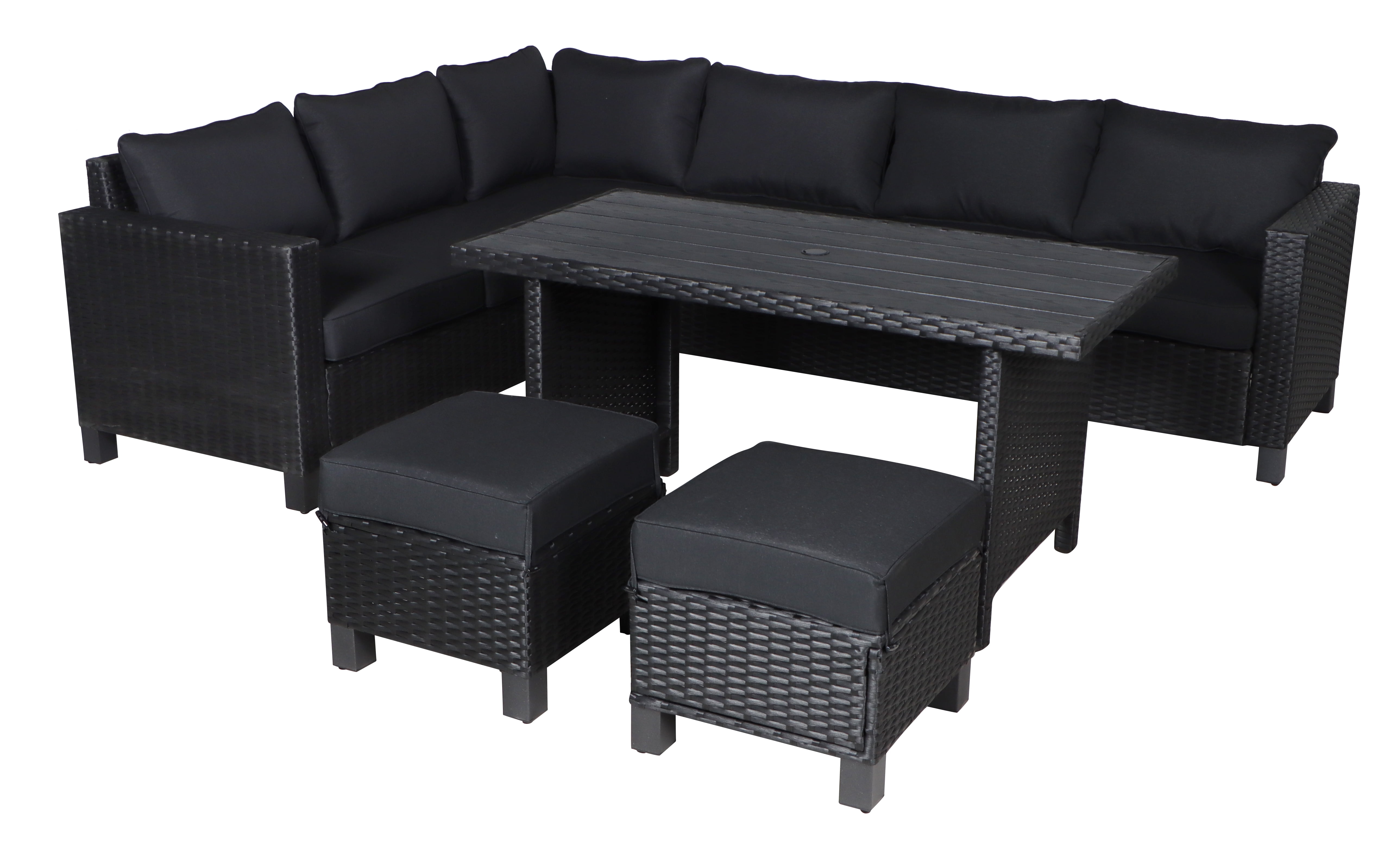 Better Homes Gardens Brandclub Better Homes Gardens Brookbury 5 Piece Wicker Sectional Dining Set Black