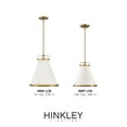 thumbnail image 3 of 1-Light Medium Pendant in Traditional-Transitional Style 13.5 inches Wide By 14.75 inches High-Lacquered Brass Finish Bailey Street Home, 3 of 9