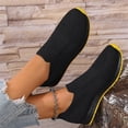 thumbnail image 6 of Hidden Wedge Knit Sneakers for Women, Orthopedic Shoes for Women, Women Wide Width Breathable Walking Comfortable Slip On Sneakers, Non Slip Food Service Lightweight Sneaker, Black 6, 6 of 6