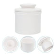 thumbnail image 3 of Nuolux Butter Dish Keeper Ceramic Porcelain Frenchlid Jar Containerchurn Countertop Christmaschurner Spreadable Country, 3 of 6