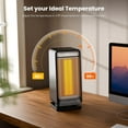 thumbnail image 3 of WAA 1500W Oscillating Space Heater Fast Heating,5 Modes,Remote & 24H Timer (Home/Office/Bedroom), 3 of 7