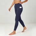 thumbnail image 6 of VBVC Women's High Waisted Yoga Leggings , Squat Proof Workout Trousers For Women , Ladies' Tummy Control Running Pants with Pockets, *Navy , XX-Large, 6 of 9