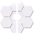thumbnail image 1 of Ekena Millwork CMP36DY2-07000 36 in. OD x 7 in. ID Square Daisy Architectural Grade PVC Contemporary Ceiling Medallion - 2 Piece, 1 of 1