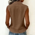 thumbnail image 4 of RQYYD Womens Collared Sleeveless Button Down Blouse Casual Loose Fit Tunic Top for Summer Daily Wear, 4 of 7
