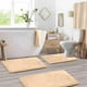 thumbnail image 4 of Juego de 3 alfombrillas de baño de terciopelo | Alfombrillas antideslizantes superabsorbentes | Diseño coral para inodoro y ducha | 50 x 80 cm + 40 x 60 cm + 40 x 50 cm, 4 of 4