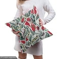 thumbnail image 4 of Ambesonne Retro Fabric by the Yard Upholstery, Colored Boho Flowers Leaf, 10 Yards, Grey and Hot Pink, 4 of 4
