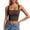 Bronze, variant on Womens Tank Top Women's Stretchy Square Neck Ribbed Crop Camisole Cami Tops for Women Beige L