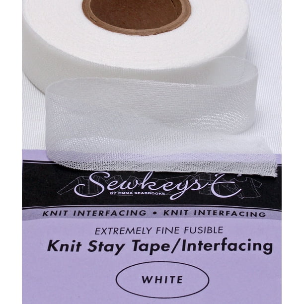 Black 1/2" Fusible SS1 Knit Stay Tape More Than Extremely Fine 0.5" X 25 yards SewkeysE Knit