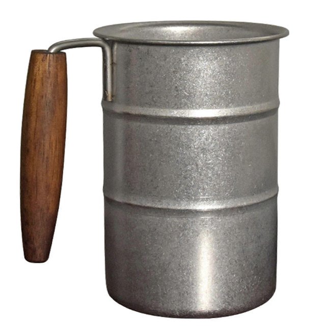 Industrial Vintage Stainless Steel Beer Mug - 304 Tumblers Cup with Handle for Camping, Hiking & Outdoor Drinking