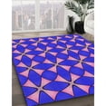 thumbnail image 3 of Ahgly Company Machine Washable Indoor Square Transitional Medium Orchid Purple Area Rugs, 3' Square, 3 of 7