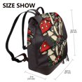 thumbnail image 2 of Yiaed Red Mushrooms Print Laptop Backpack for Women Slim Computer Bag Work Travel College Backpack Purse Fits 14 Inch Notebook, 2 of 4