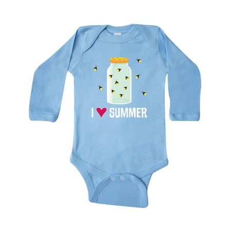 

Inktastic I Love Summer Cute Fireflies Gift Baby Boy or Baby Girl Long Sleeve Bodysuit