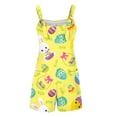 thumbnail image 5 of Kixjoy Short Rompers for Women Casual Easter Graphic Sleeveless Rompers Baggy Pleated Wide Leg Short Pant Cozy Trendy Summer Womens Overalls with Pockets, Sky Blue L, 5 of 6