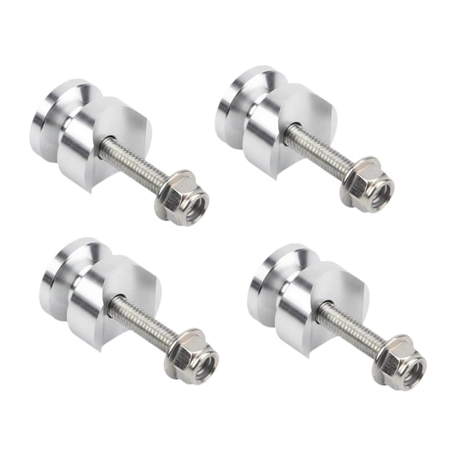 davian 4 Pieces Quick Release Base Pad Motorcycle Side Box Adapter Luggage Rack Fastener Aluminum Alloy Suitable for Commuting Long Trips Customization Item Silver