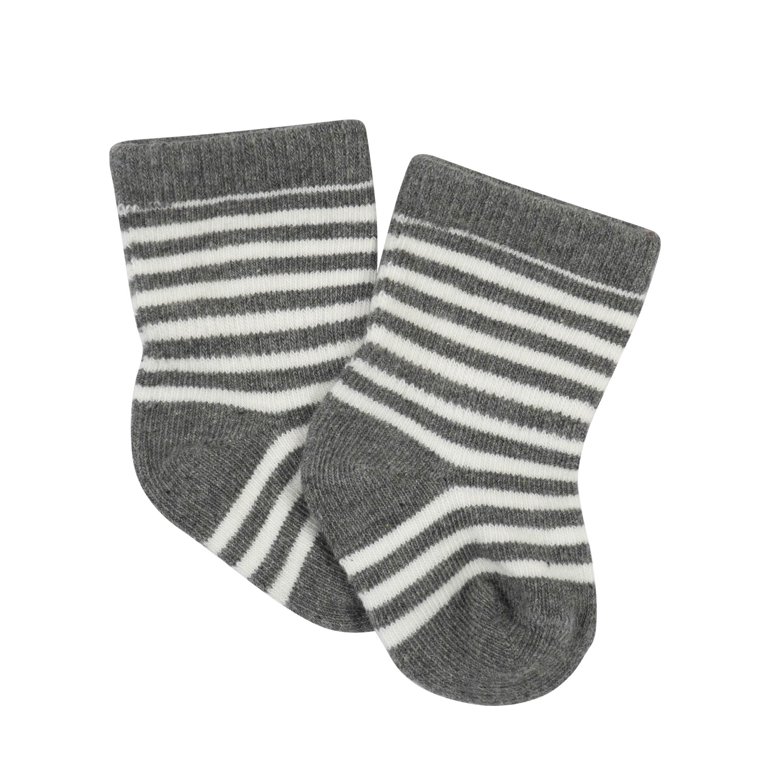 Gerber Childrenswear Crew Super Soft Socks (Newborn), 12 Pack