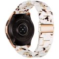 thumbnail image 1 of Bracelet en Résine Compatible avec Samsung Galaxy Watch Active 2 (44mm/40mm)/Active, Galaxy Watch 42mm R810, Gear Sport, Gear S2 Classic, Ticwatch E, Bracelet de Mode pour Femmes et Hommes (Nougat Blanc), 1 of 7