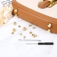 thumbnail image 2 of 10 Piezas de Patas para Bolsos, con Tachuelas Redondas de Latón Dorado de 1/2 Pulgada, con Destornillador y Abridor de Agujeros., 2 of 5