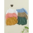 thumbnail image 4 of Aojekbee Toddler Summer Shorts 3 Pack Solid Color Casual Elastic Short Pants for Newborn Boys Girls Cute Clothes, 4 of 10