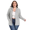 thumbnail image 6 of Gleelist Women's Full Zip Up Hoodie Sweatshirts Plus Size Long Sleeve Oversized Casual Hoodies Sweatshirt Jackets with Pockets(1X-5X), 6 of 8