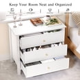 thumbnail image 3 of FOROUTIA 3 Drawer Dresser Wood Cabinet,Dresser for Bedroom, Morden Chest of Drawers for Living Room, 3 of 7