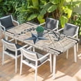 thumbnail image 2 of Texas Star Vintage Table Cloths for 5 Foot Rectangle Tables, Retro Navy Blue Berry Wooden Patio Waterproof Elastic Fitted Tablecloths, Washable Rectangular Table Cover for Camping, 2 of 8