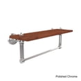 thumbnail image 5 of Waverly Place Collection 16-in Solid IPE Ironwood Shelf with Integrated Towel Bar in Antique Pewter, 5 of 5