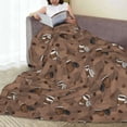 thumbnail image 6 of Rateoe Warm Coffee Pattern Print Fuzzy Fleece Throw Blanket Extra Large,Super Soft,Fluffy and Warm Blankets for Couch,Bed,All Season Use (40"x30"), 6 of 8