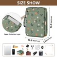 thumbnail image 3 of Haosy Accordion File Organizer Zipper Binder 500 Sheet 6-Tab Expanding File Folder Multi-Pocket 1.2 Inch 3 Ring Cute Small Flowers and Leaves, 3 of 7