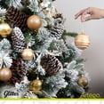 thumbnail image 3 of Esferas para árbol de navidad Artego set mix de 30 esferas = 10pz*8cm 20pz*6cm color Champagne * Línea Glitter 3 acabados glitter, brillante y cromada, para colgar Christmas ornaments, 3 of 7