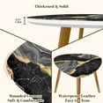 thumbnail image 6 of Triangle Nesting Coffee Table Set of 2 abstract agate mosaic golden veins japanese kintsugi technique fake End Table Modern Minimalist Side Table Set for Living Room Bedroom, 6 of 8