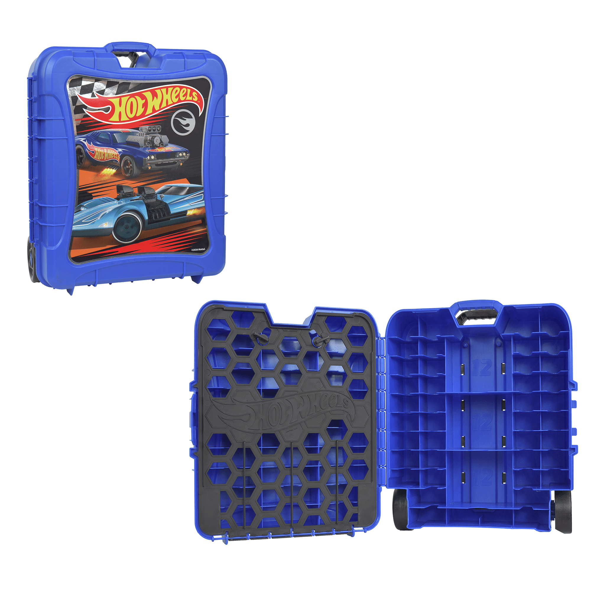 Hot Wheels 110 Vehicle Playsets Plastic Carrying Case in Blue, for Child Ages 3+