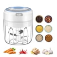 thumbnail image 1 of Mini procesador de alimentos, mini picadora de ajo eléctrica, mini procesadora de alimentos para picar verduras, pimientos, cebollas, ajo, jengibre y especias., 1 of 5