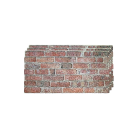 Izodekor 3D Brick Effect Wall Panels - Cladding, Stone Look, Styrofoam Facing for Living Room, 19x39 in, 3 Panels, Stone Bridge SL-1902