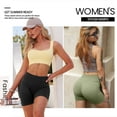 thumbnail image 4 of OQQ Women's 3 Piece Workout Seamless High Waist Butt Liftings Exercise Athletic Shorts, 4 of 7