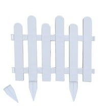 Szbaoan PVC White Plastic Fencing Panels 50x13cm to 60x50cm Decorative Garden Patio Hedge Border Lawn Edging for Outdoor Space Definition and Protection Weather Resistant ABS Material