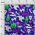 thumbnail image 2 of oneOone Polyester Spandex Purplish Blue Fabric Halloween Diy Clothing Quilting Fabric Print Fabric By Yard 56 Inch Wide, 2 of 4