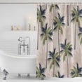 thumbnail image 4 of Palm Tree Waterproof Fabric Shower Curtain,Tropical Coconut Botanical Summer Seaside Waterproof Fabric Shower Curtain for Bathroom Curtains Bathtubs Hotel Shower Curtains with 12 Hooks Standard 72x72, 4 of 8