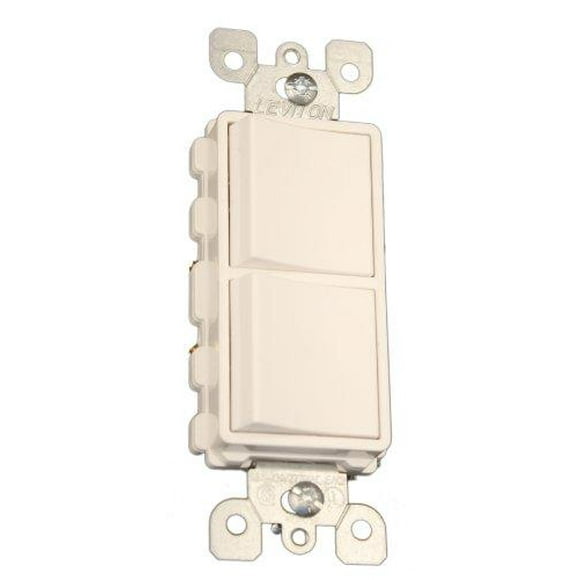 Interrupteur Combiné Leviton Decora AC, Simple Poteau (15A, 120/277V), Blanc